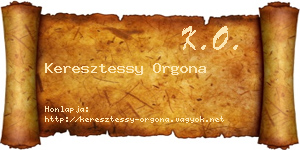 Keresztessy Orgona névjegykártya